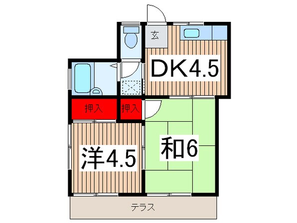 宮岡コ－ポの物件間取画像